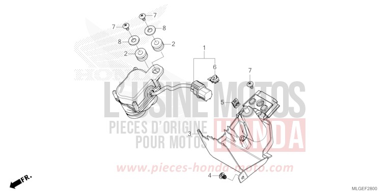 SERVOMOTOR von Africa Twin DCT PEARL GLARE WHITE (NHB53H) von 2023